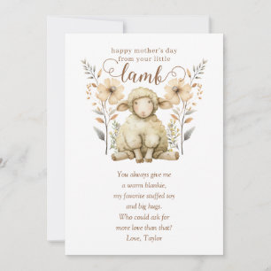 Little Lamb Mother's Day New Mum Invitation