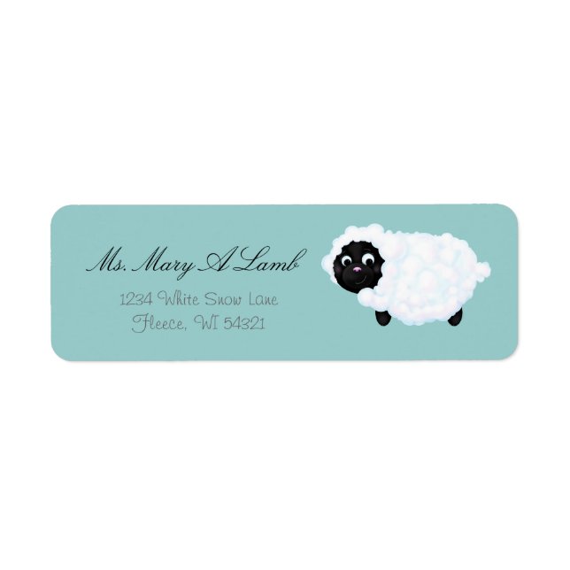 "Little Lamb" Personalised Return Address Labels (Front)