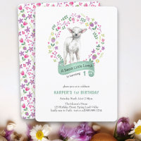 Little Lamb Spring Girl 1st Birthday