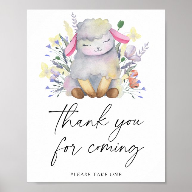 Little lamb - Thank you for coming Poster (Front)