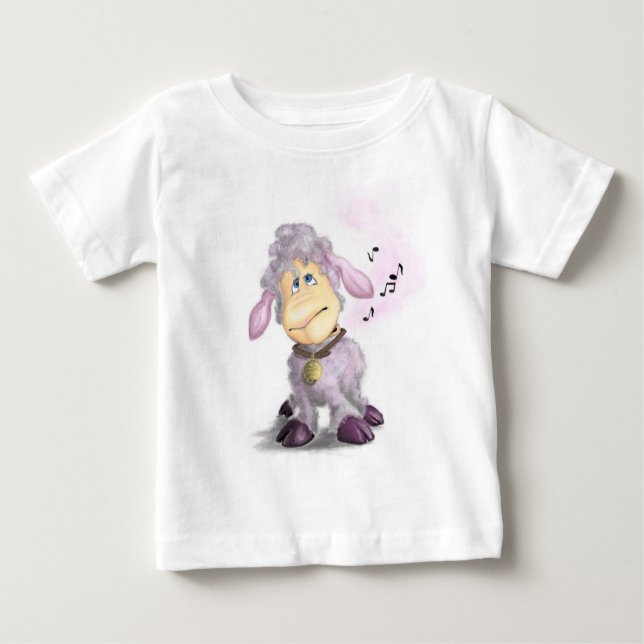 Little Lamb with Bell Baby T-Shirt (Front)