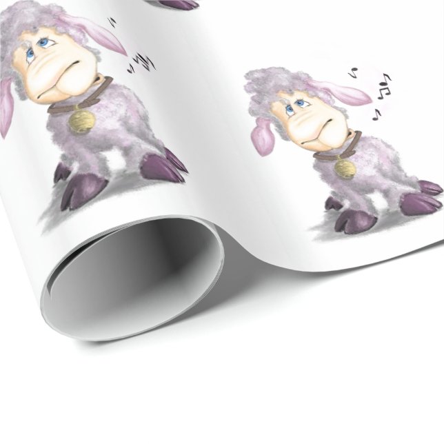 Little Lamb with Bell Wrapping Paper (Roll Corner)