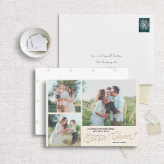 Little Late Extra Cheer Belated Holiday Photo Card