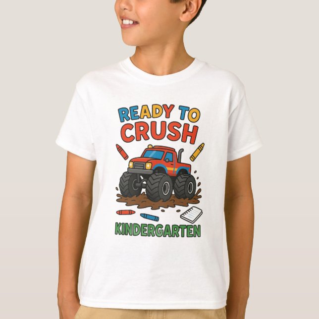 Little Learner Tee – Ready to Crush Kindergarten (Front)