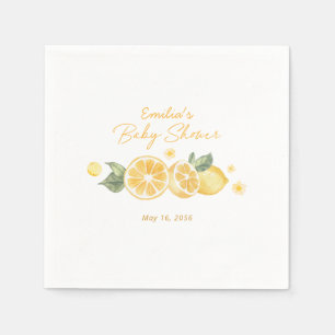 Little Lemon Baby Shower Personalised Napkin