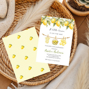 Little Lemon is on the way  fresh Baby Shower  Invitation