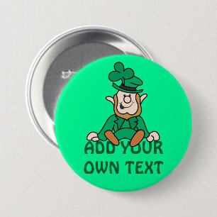 Little Leprechaun - Add Your Own Text 7.5 Cm Round Badge