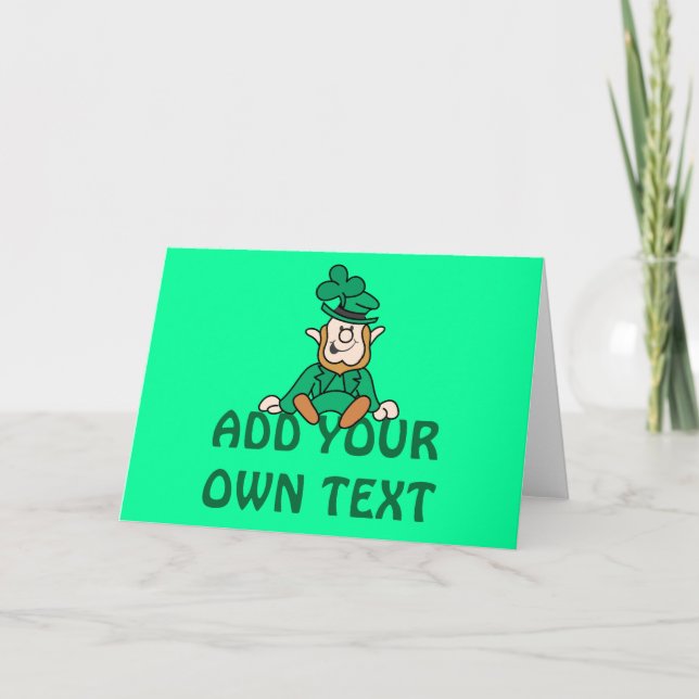 Little Leprechaun - Add Your Own Text Card (Front)