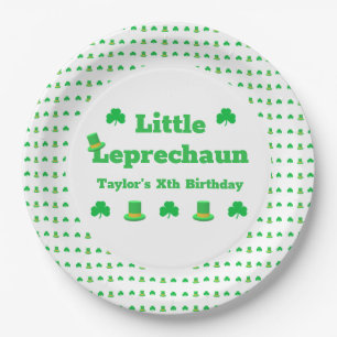 Little Leprechaun Birthday Paper Plate