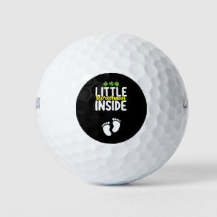 Little Leprechaun Inside Pregnancy Pregnant Mum Golf Balls