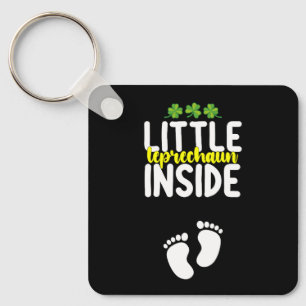 Little Leprechaun Inside Pregnancy Pregnant Mum Key Ring