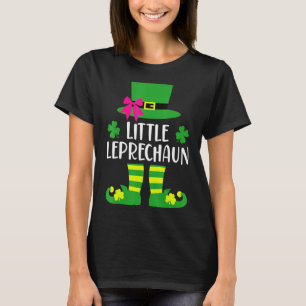 Little Leprechaun With Pink Bow For Girls St Patri T-Shirt