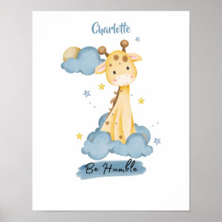 Little Lessons Giraffe from the Clouds Poster
