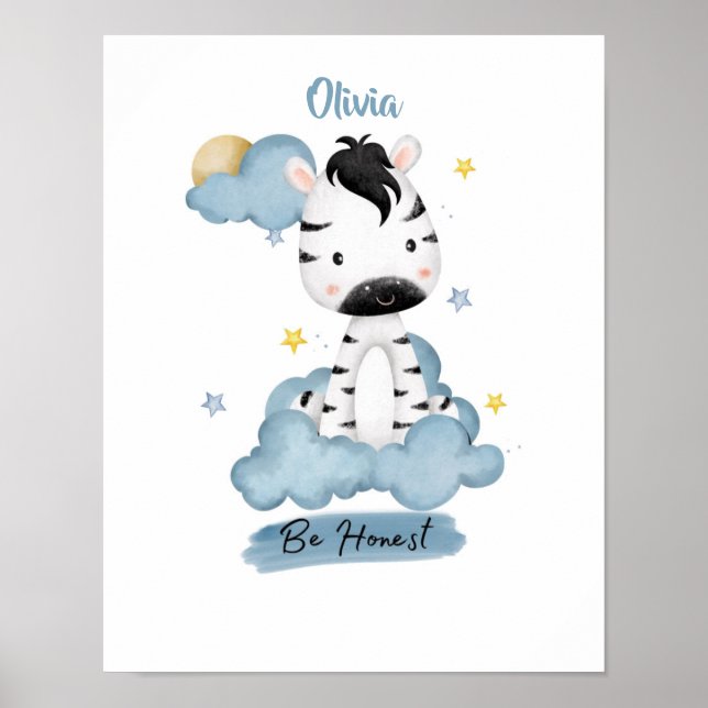 Little Lessons Zebra from the Clouds Poster (Front)