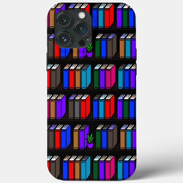 Little Library Book Shelves Black Case-Mate iPhone Case (Back)