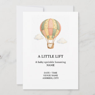 Little Lift Hot Air Balloon Baby Sprinkle Invitation