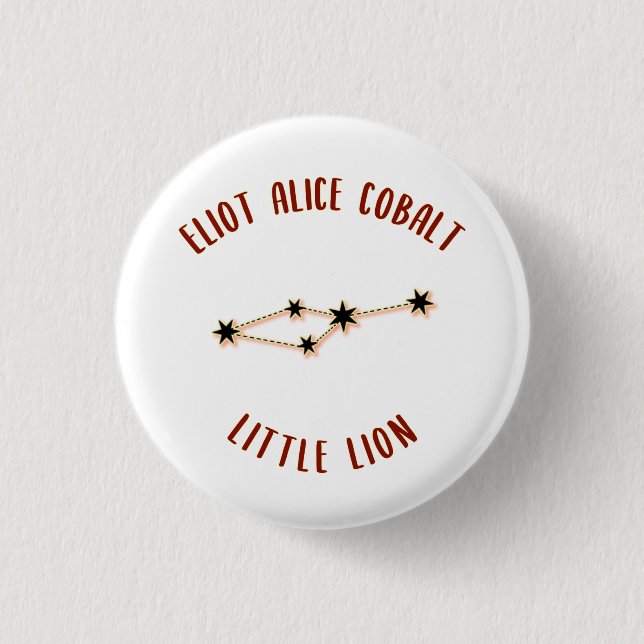 Little Lion 3 Cm Round Badge (Front)