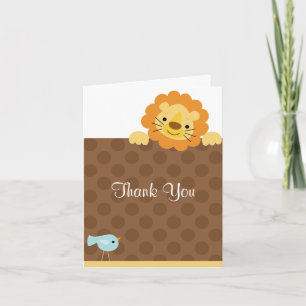 Little Lion and Bird Note Cards