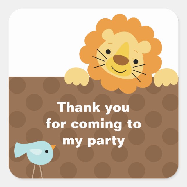 Little Lion and Bird Stickers (Front)
