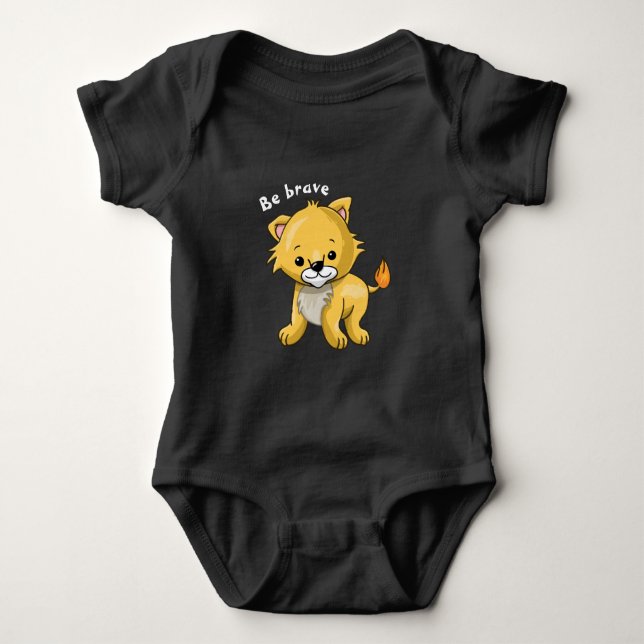Little lion baby bodysuit (Front)