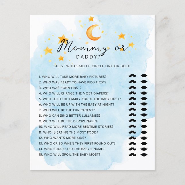 Little Lion Its a Boy Mummy or Daddy Baby Shower (Front)