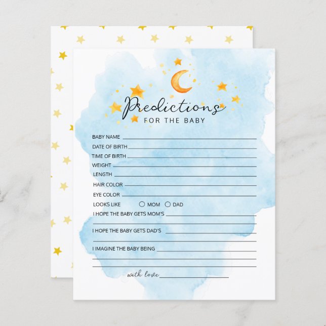 Little Lion Its a Boy Watercolor Blue Prediction  (Front/Back)