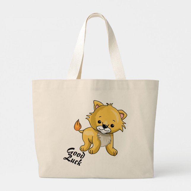 Little Lion Large Tote Bag (Back)