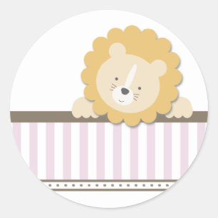Little Lion {Pink} Stickers