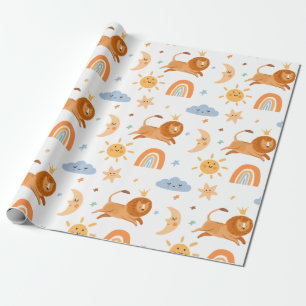 Little lion wrapping paper