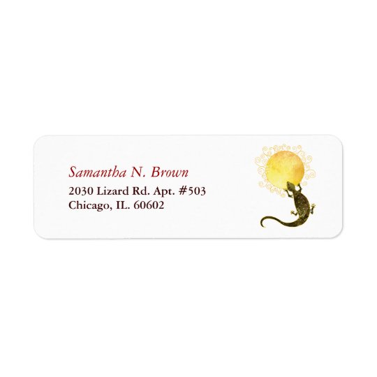 Little Lizard Cute Animal Address Labels
