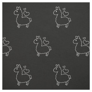 Little Llama Silhouette Fabric