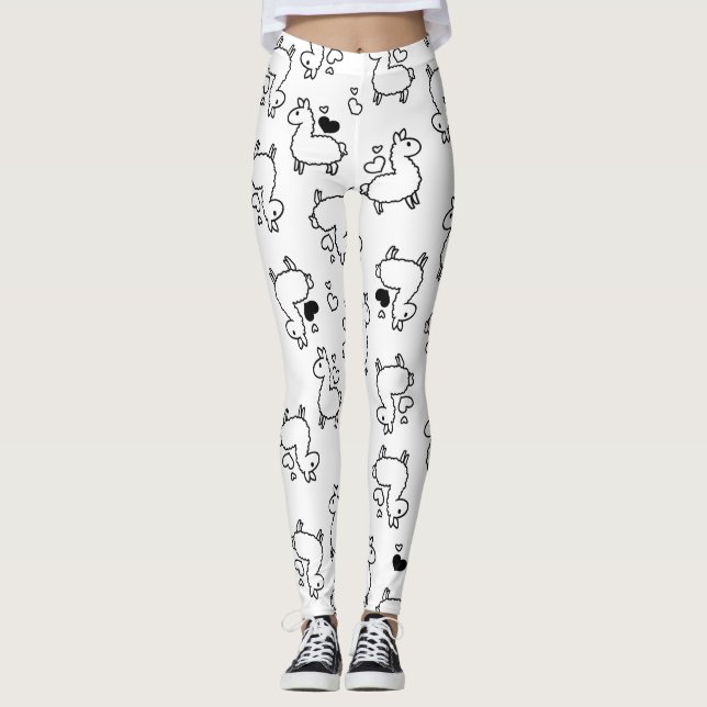 Little Llama Silhouette Madness Leggings (Front)