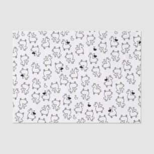 Little Llama Silhouette Madness Tissue Paper