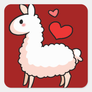 Little Llama Square Sticker