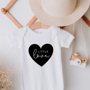 Little Love Black Heart Baby Bodysuit