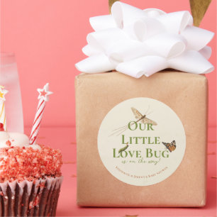 Little Love Bug Baby Shower Classic Round Sticker