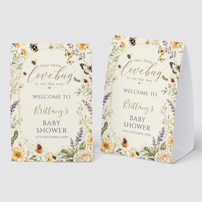 Little Love Bug Baby Shower Welcome (Front/Back)