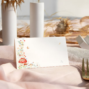 Little Love Bug Floral Baby Shower Place Card