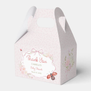 Little Love Bug Floral Girl Baby Shower Favour Box