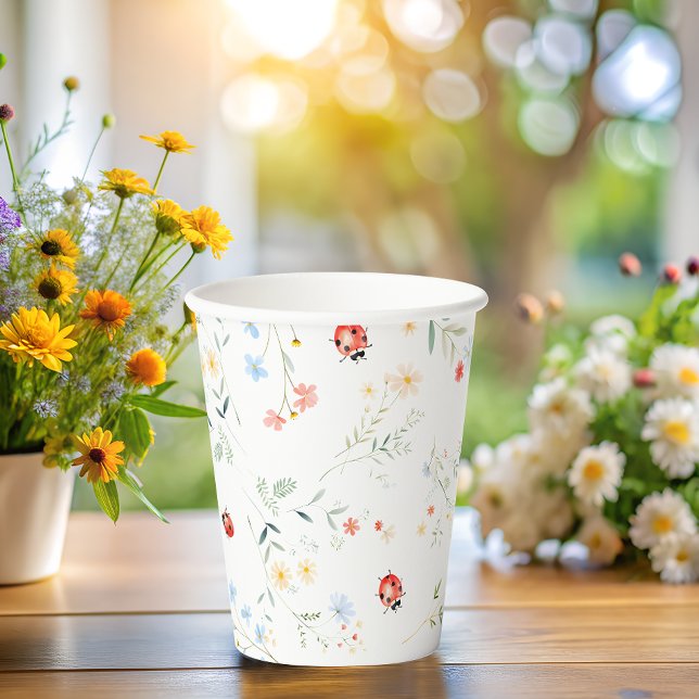 Little Love Bug Garden Baby Shower Baby shower Paper Cups (Creator Uploaded)