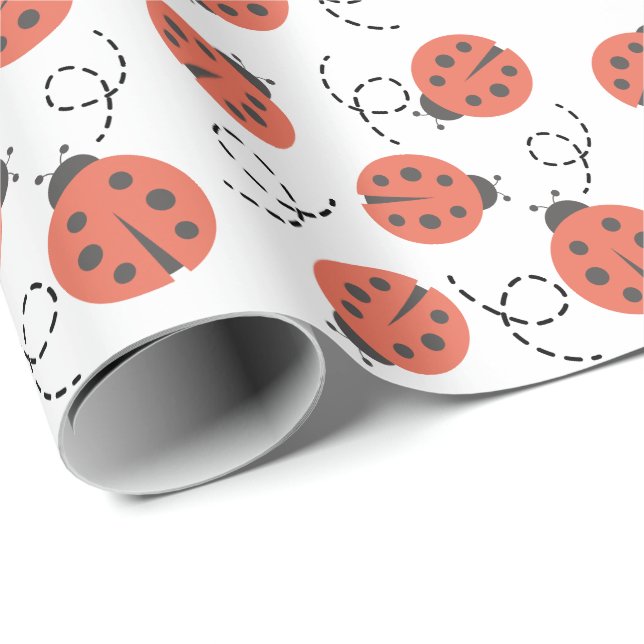 Little Love Bug Ladybug Wrapping Paper (Roll Corner)