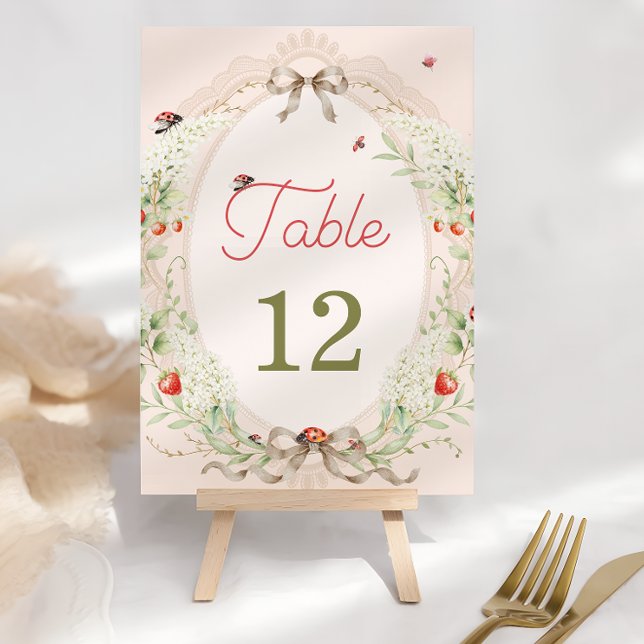 Little Love Bug Rustic Vintage Table Number (Creator Uploaded)