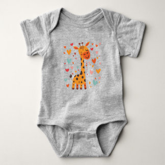 Little Love Giraffe Baby Baby Bodysuit