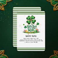 Little luck of Irish Shamrock Gold Baby Shower