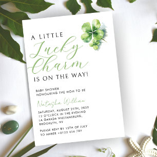 Little Lucky Charm Gender Neutral Baby Shower Invitation