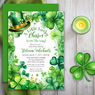 Little Lucky Charm St. Patrick’s Day Baby Shower Invitation