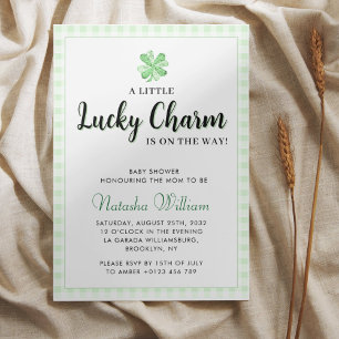 Little Lucky Charm   St Patrick's Day Baby Shower Invitation