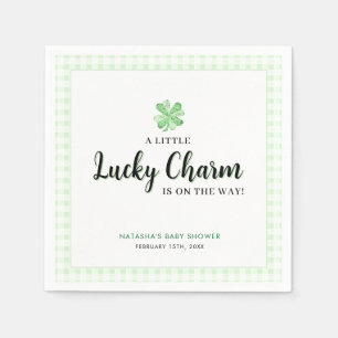 Little Lucky Charm   St Patrick's Day Baby Shower Napkin
