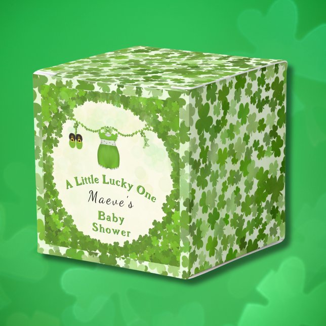 Little Lucky One Shamrock Baby Girl Outfit  Favour Box (Creator Uploaded)