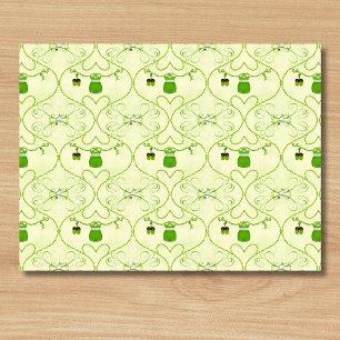 Little Lucky One Shamrock Baby Girl Outfit  Tissue Paper